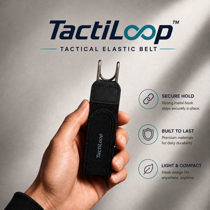 TactiLoop™ No-Buckle Stretch Belt – Adjustable Comfort Fit for Men & Women