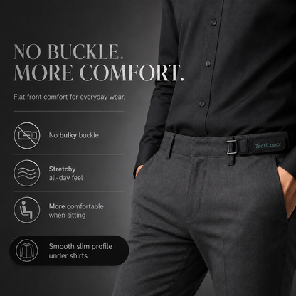 TactiLoop™ No-Buckle Stretch Belt – Adjustable Comfort Fit for Men & Women